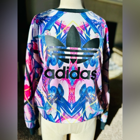Adidas Florera Exotic Birds Trefoil Crew Sweatshirt - Picture 3 of 9